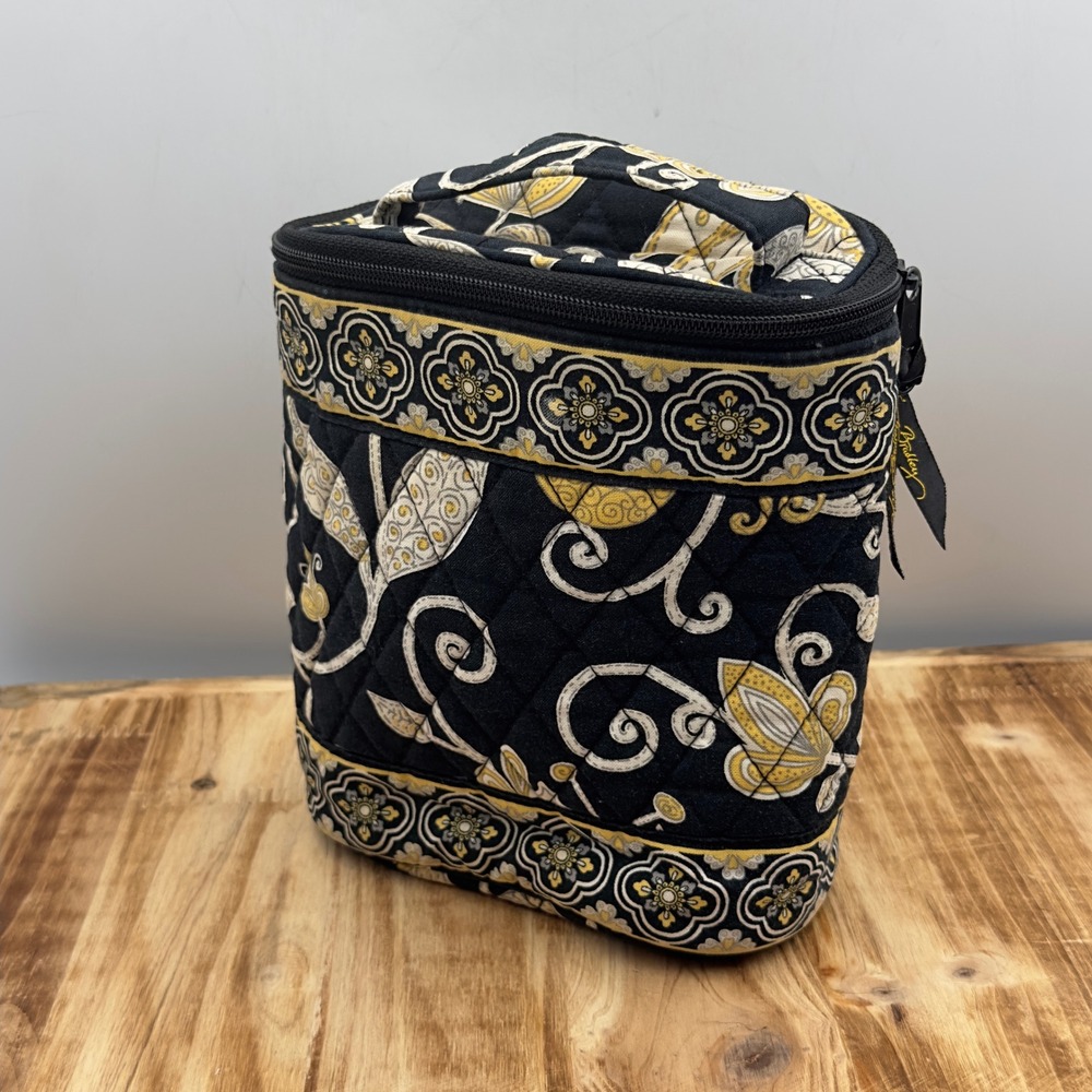 Vera Bradley Cool Keeper Yellow Bird Retired Insulated Lunch Bag OS Floral Black